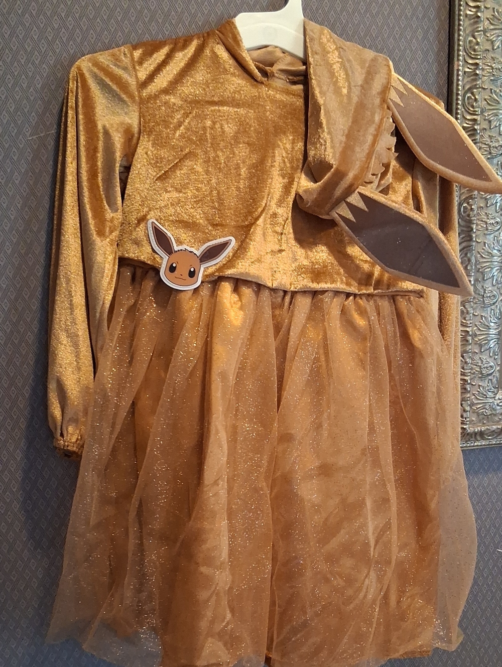 Pokemon EVEE Costume Dress Sz S 6 -6x NEW